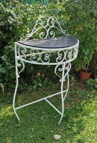 Vintage Wrought Iron Console Table