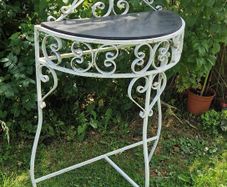 Vintage Wrought Iron Console Table