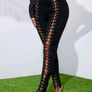 SHEIN SXY High Waist Grommet Lace Up Pants, size 10 Image 5