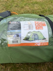 Vango Icarus 500 5 person tent & dbl sleeping bag