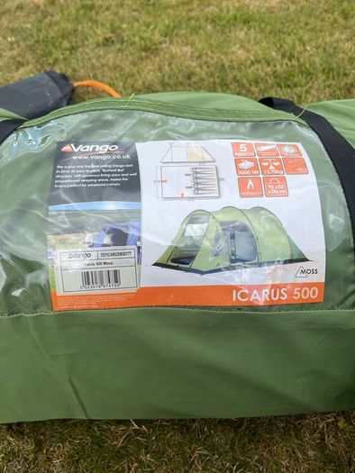 Vango Icarus 500 5 person tent & dbl sleeping bag