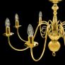 Chandelier Golden 8 x E14 Bulbs Image 2