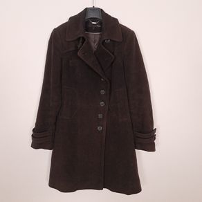 Next Dark Chocolate Brown Tailored Button Long Coat Jacket 10UK/38EU