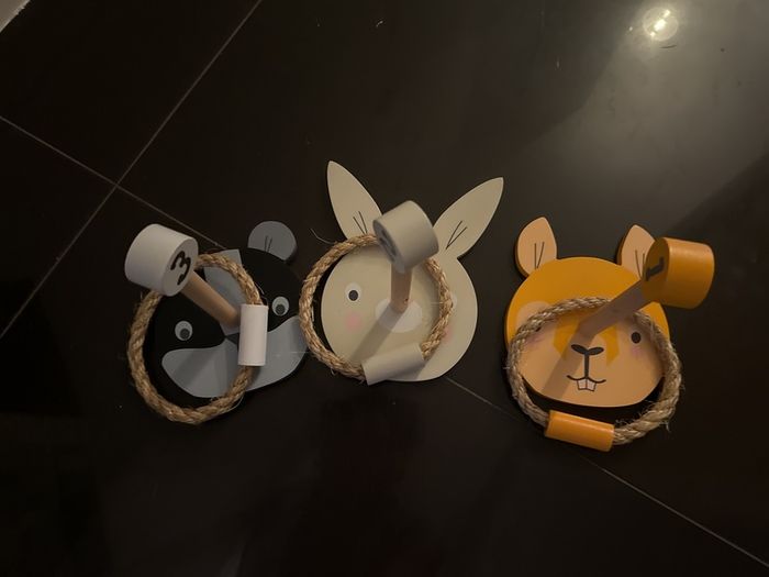 wooden wildlife ring toss