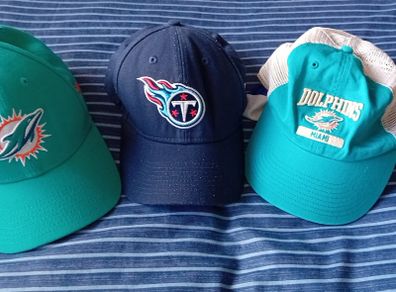 3 baseball caps