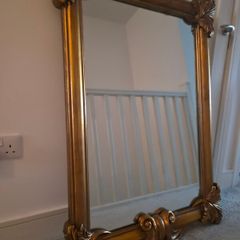Large Heavy Ornate Gold Mirror