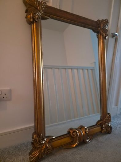 Large Heavy Ornate Gold Mirror