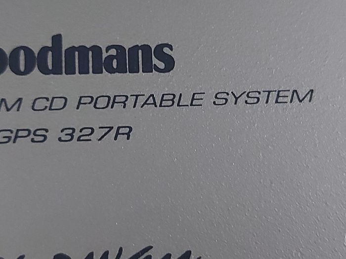 GOODMANS Stereo MW-FM CD, Tape Portable System Model GPS 327R, Fourway Speaker System, in excellent cosmetic condition