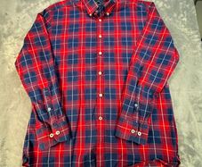 T.M. Lewin Shirt Mens Large Check Business Casual Long Sleeve Button Up