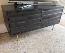 Swoon Katana sideboard in black - solid mango wood
