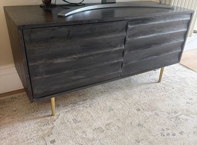 Swoon Katana sideboard in black - solid mango wood