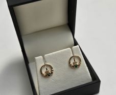 10ct Yellow Gold Claddagh Stud Earrings