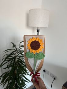 Handmade crochet sunflower bouquet