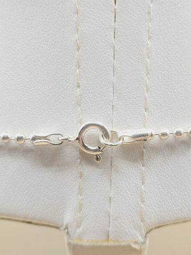 Sterling Silver Necklace with Glass/Silver Pendant
