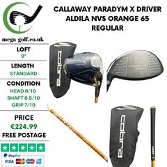 Callaway Paradym X Driver / 9 Degree / Aldila NVS Orange 65 Regular