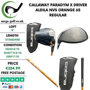 Callaway Paradym X Driver / 9 Degree / Aldila NVS Orange 65 Regular