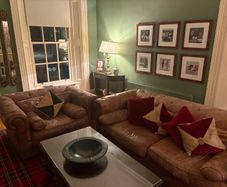 Chesterfield Brown leather Couch set