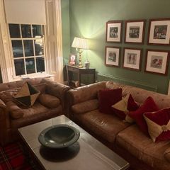 Chesterfield Brown leather Couch set