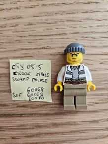 lego cty0515 crook male swamp police, set 60068, 60069,60070
