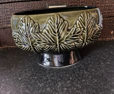Vintage Sylvac 4207 Green Oval Pedestal Vase or Planter