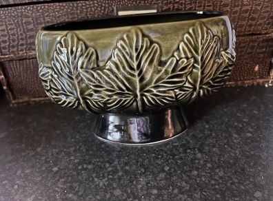 Vintage Sylvac 4207 Green Oval Pedestal Vase or Planter