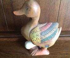 Wooden duck with Egg