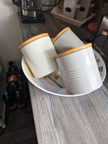 free.. mixing bowl, tea,coffee,sugar containers