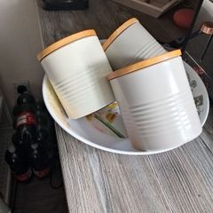 free.. mixing bowl, tea,coffee,sugar containers