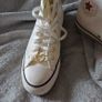 White High Top Converse, Size 8 Image 3