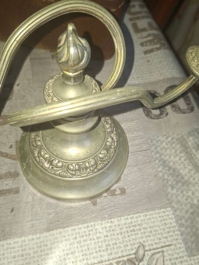 Vintage Two Arm Silver Plated Candlestick, Postage available or Collection