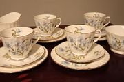 Rare Vintage Duchess, Blue Floral Coffee Set.Fine Bone China,England.