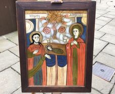 Art - Vintage Oil on Glass.