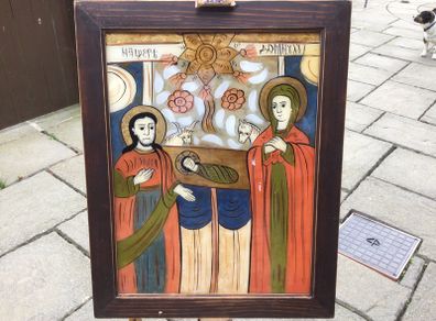Art - Vintage Oil on Glass.