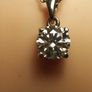 Rhodium Plated Sterling Silver 1ct Moissanite Solitaire Pendant and Chain Image 4