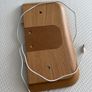 Modern Wooden Headboard with Wireless Charging Shelf Image 6