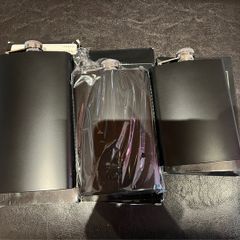 new 3pcs Stainless Steel Hip Flask 8/9/10 Oz Black Matte Paint Outdoor Camping Portable Hip Flask