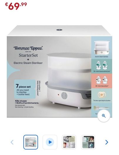 Tommee Tippee SuperSteam Electric Steam Steriliser Starter Set
