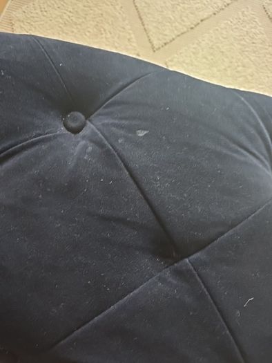 navy puff footstool