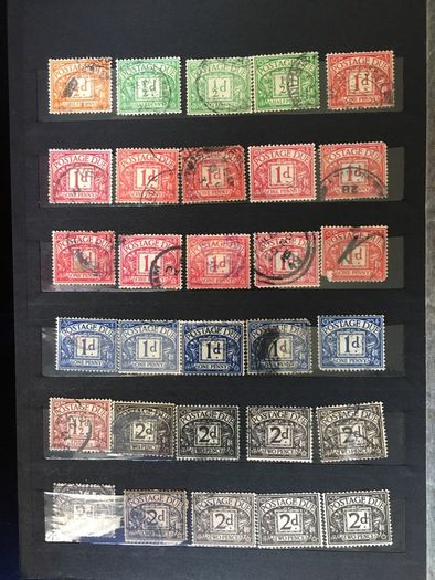 Collection: Great Britain Small Stamp stockbook full of postage due labels both mint (some mounted some mint never hinged) and used. Catalogue certainly in the hundreds