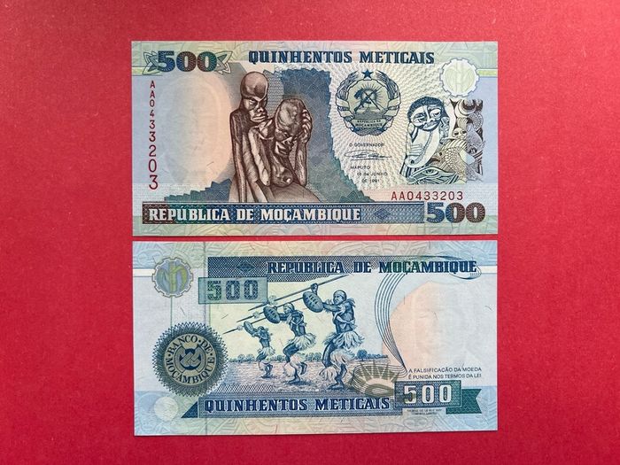Mozambique  500 Meticais  1991.( Uncirculated )