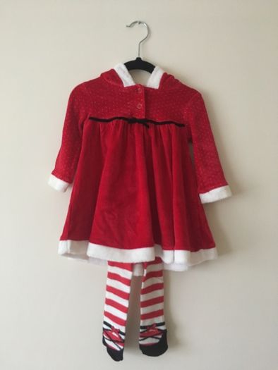 Next Santa dress and tights two piece set