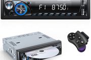 Car Stereo Radio Bluetooth with CD DVD Player,1DIN RDS/FM/AM Car Radio Bluetooth Handsfree MP3 Player with 2 USB/SD/AUX/7Colors (FREE POSTAGE)