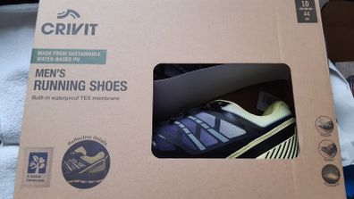 Lidl Crivit Men's Running Shoes Cross Country Trainers 10 UK 44 EU Yellow Blue High Vis