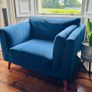 Modern armchair in navy blue Image 3