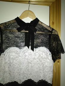 Beautiful black and white lace dress