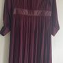Zara wrap pleated dress burgundy size 14 New Image 6