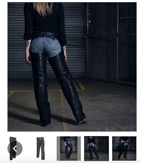 Motorbike Leather Chaps Unisex