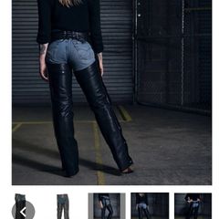 Motorbike Leather Chaps Unisex