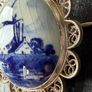 Delft vintage silver brooch Image 4
