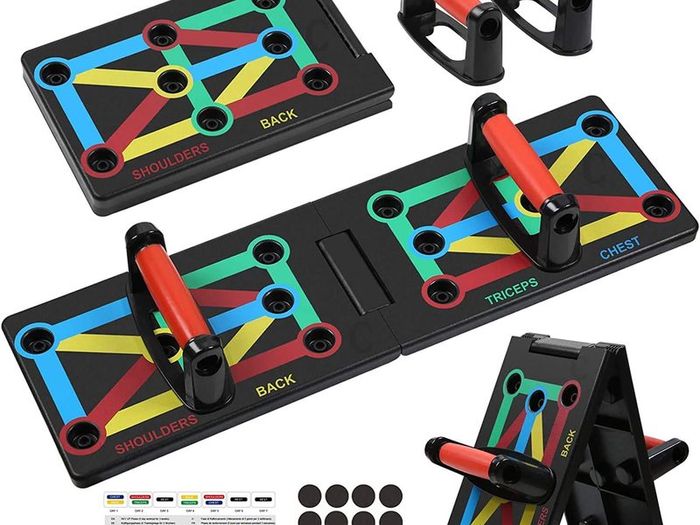 12 in 1 foldable Push Up Rack Board Train Gym Fitness System Workout Exercise Stands for Body Training